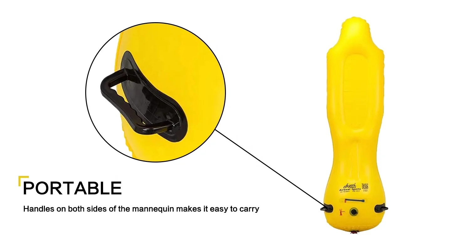 
High strength inflatable air body dummy plastic inflatable soccer keeper training dummy 