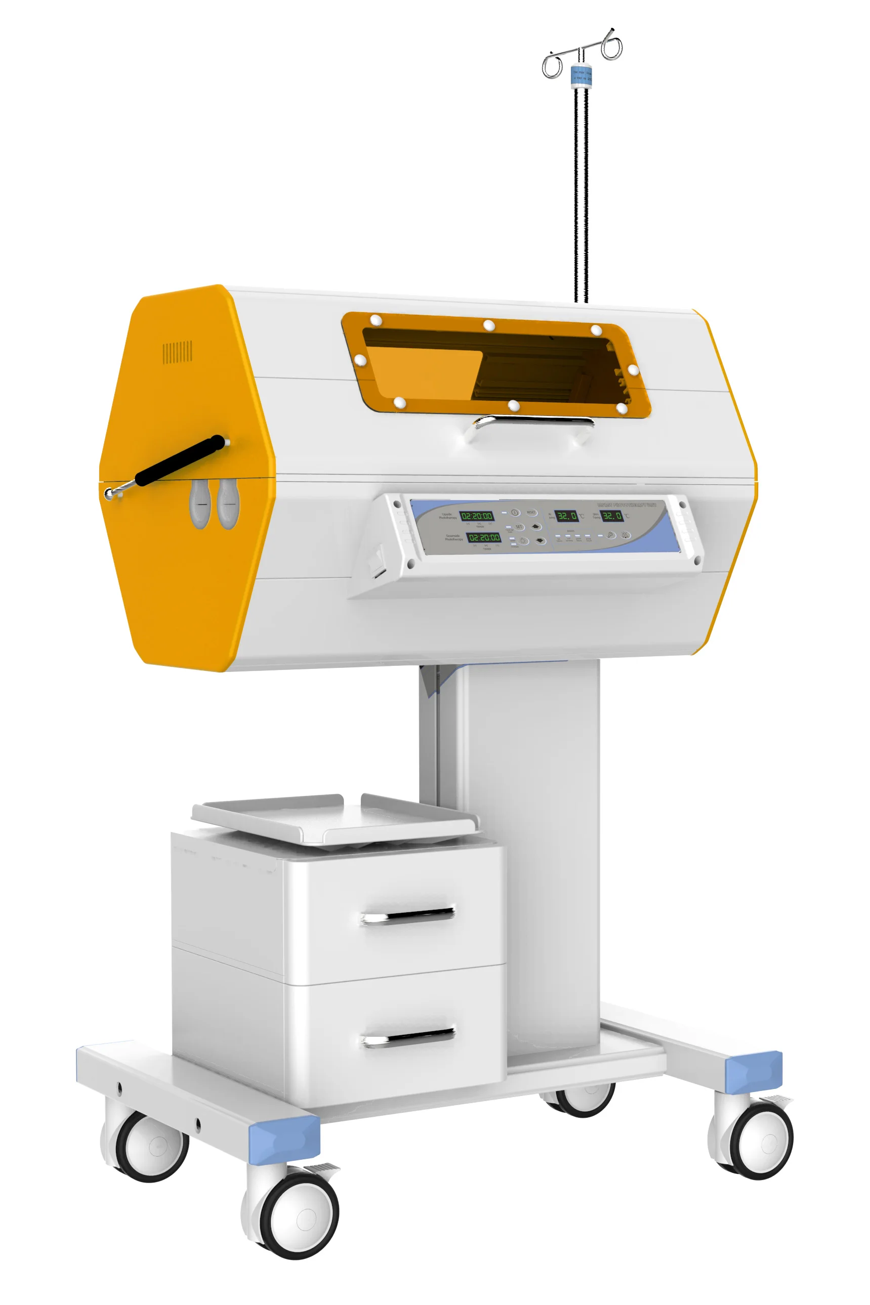 hospital infant radiant warmer / infant incubator / infant bed with phototherapy light