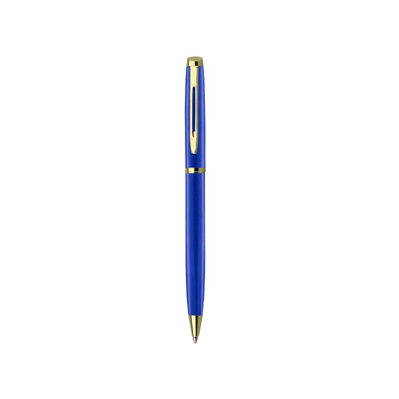 Stock Best Ball Pen Brands Blue Color Metal Ballpoint Pen Roller Pen With Custom Logo