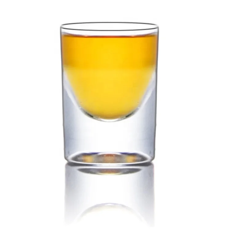 Manufacturer of 15ml thick bottom shooter glass shot glass dispenser bullet shot glass free samples premium quality