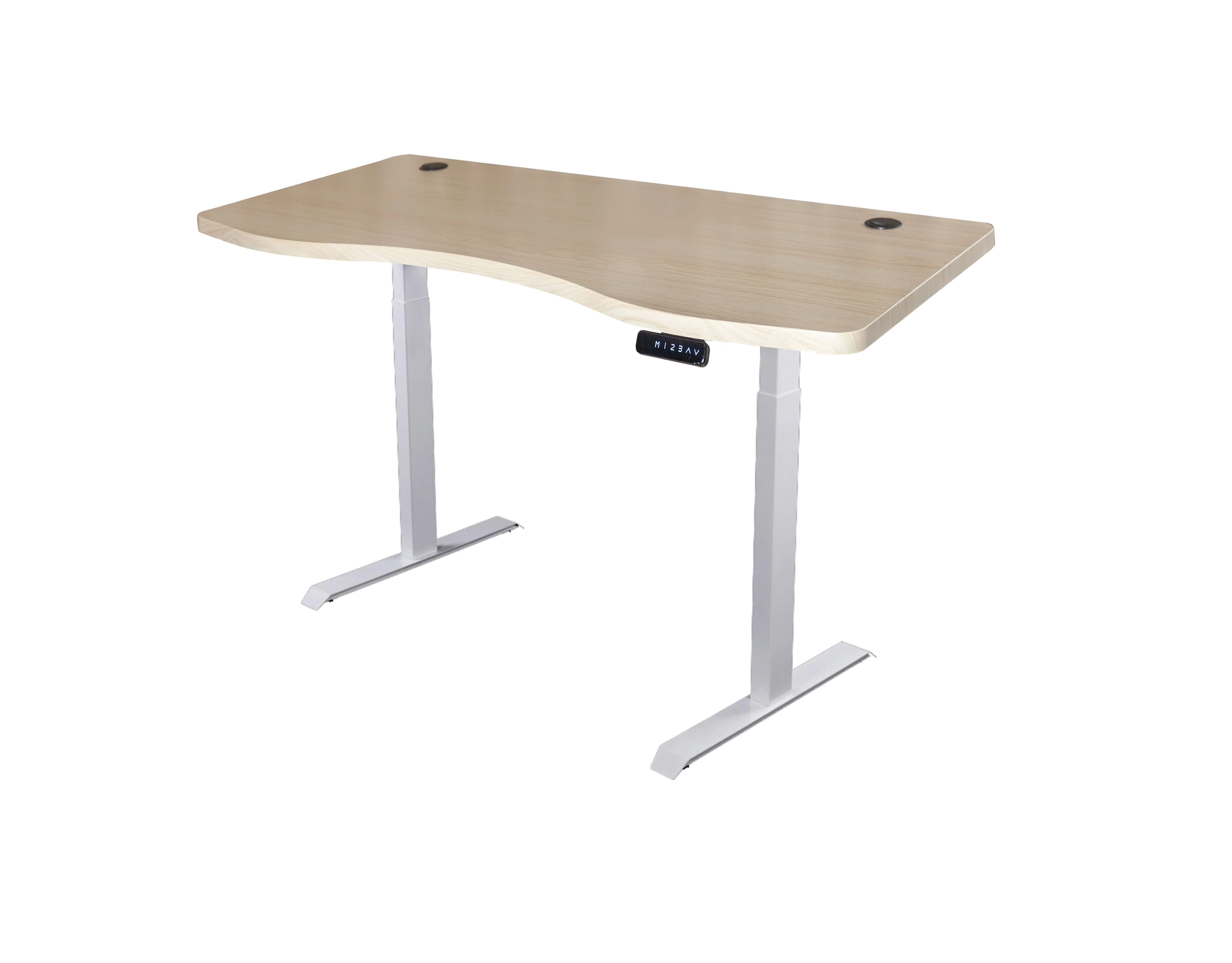 Adjustable Height  Sit to Stand Desk White Home Office table Tech Home Office Height Adjustable Standing Desk