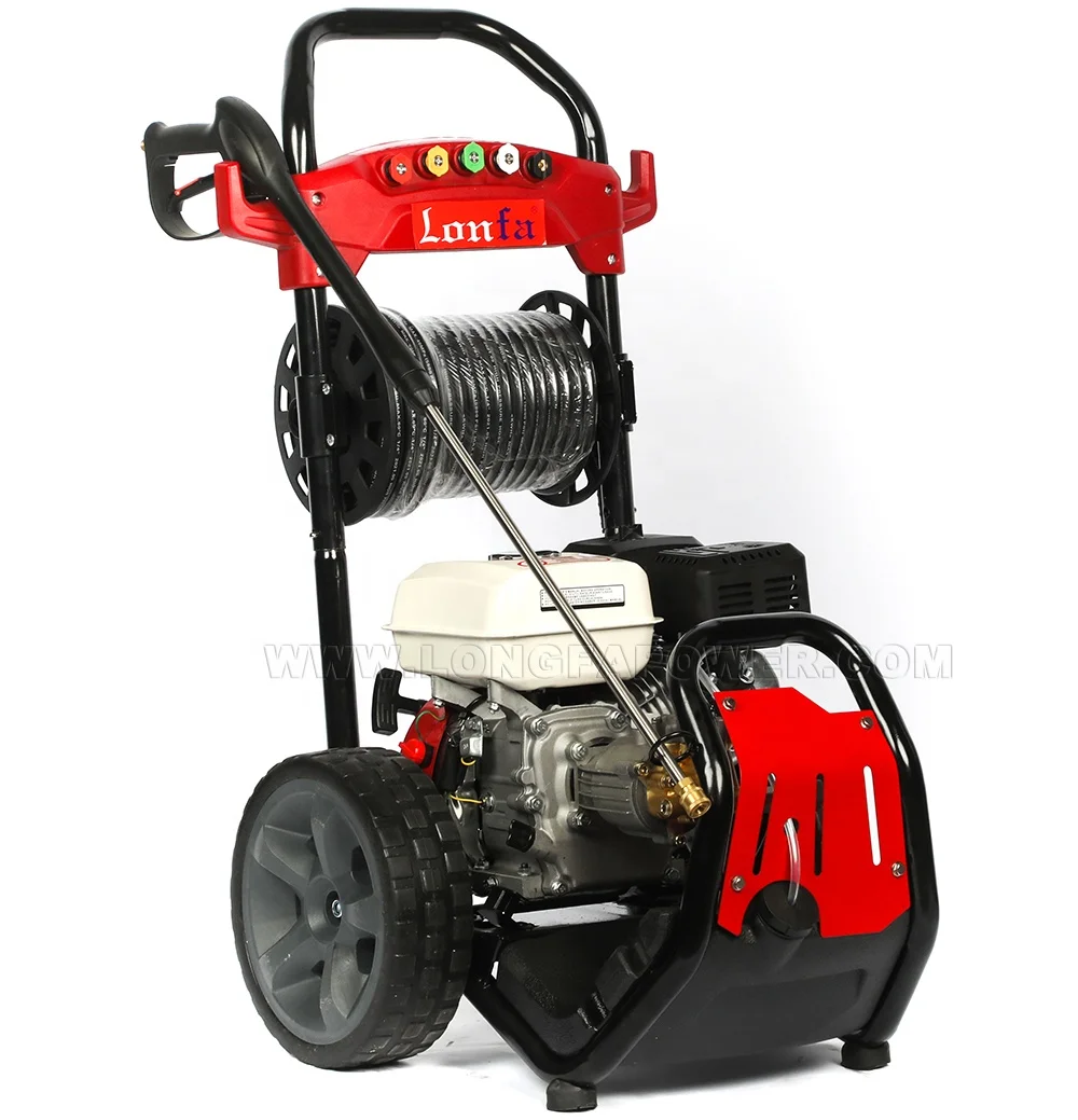 Мощность шайба мойка высокого давления 2600 фунтов/кв. дюйм 6.5HP бензиновый портативный очиститель в станке установлено 4 насадки клейкая лента для промышленного