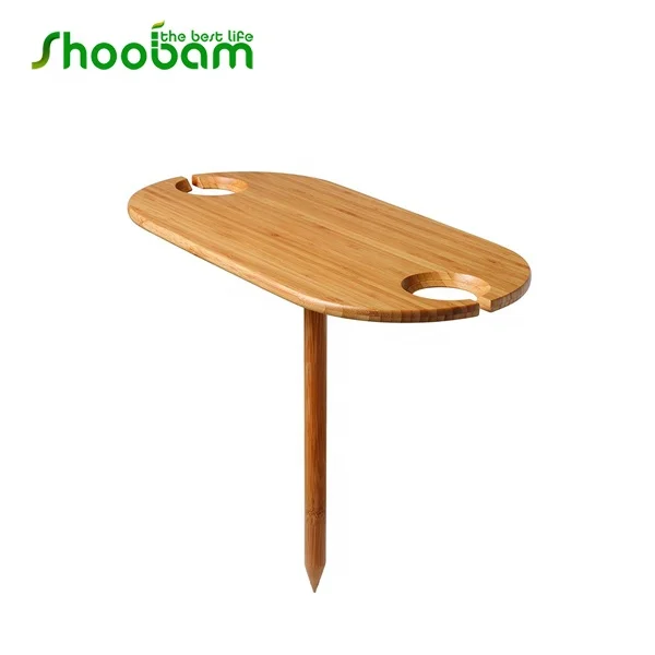 Открытый держатель вина Bamboo стол складной портативный держит 2
