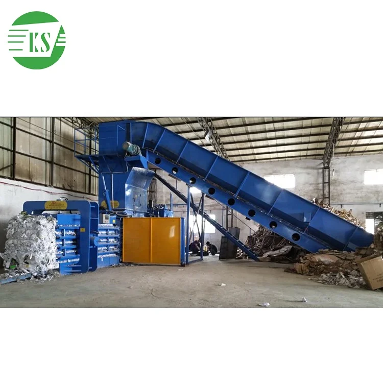 Keshang Fully Automatic Waste Paper Baler Compress Baling Recycle Machine