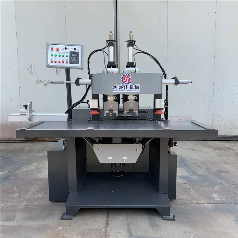 Woodworking double heads wood door lock hole mortiser making machine