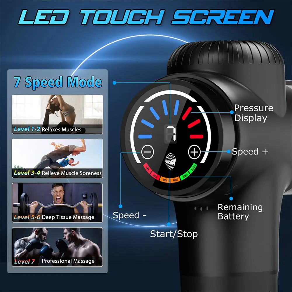 2024 Recovery Brushless Motor Electric Muscle Sport Gun Massage Products Portable Gym Machine Deep Tissue Massager Massage Gun