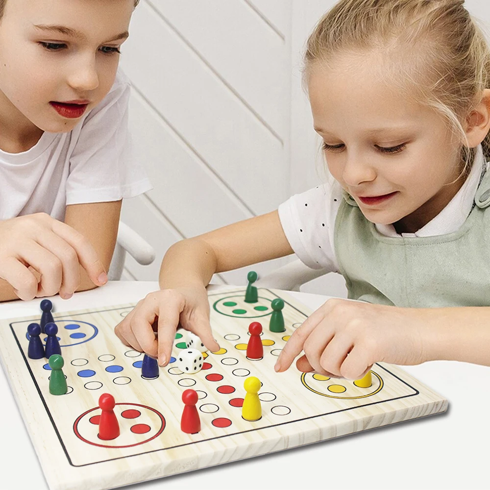 Ningbo Royal High Quality Custom Wooden Classic  Ludo Board Game