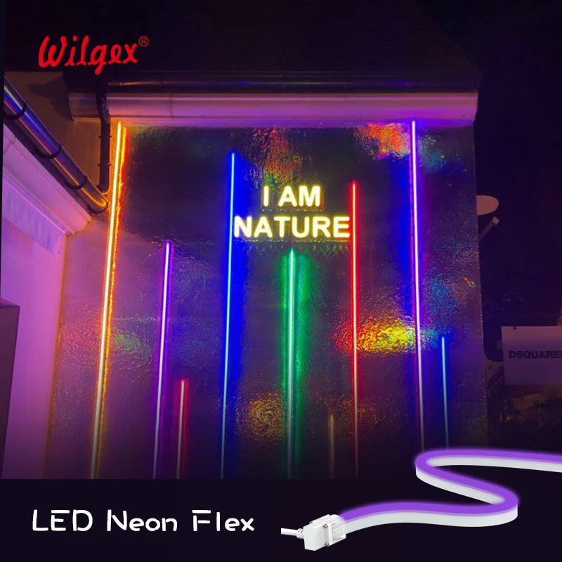 Outdoor Building Lighting Neon Strip Light Supplier Hotel Facade Decoration Neon LED Strip Flex Pixel RGBIC Addressable Neon LED