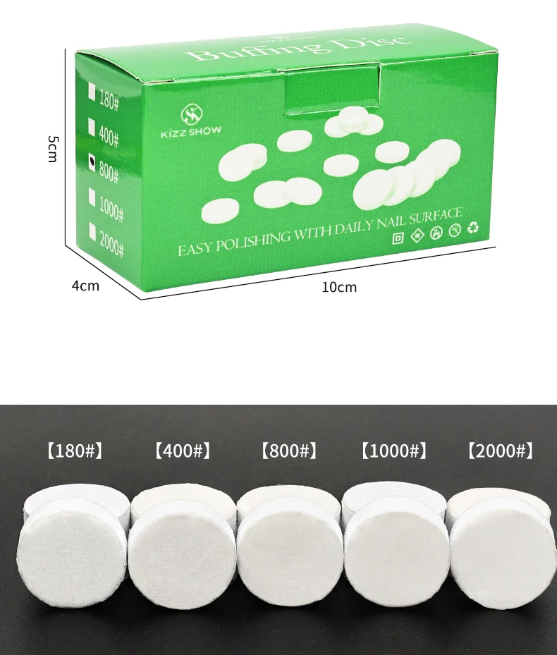 Manicure and pedicure dead skin nail art 50 pieces polishing sand 15mm round sand paper sanding tool set for polishing nails