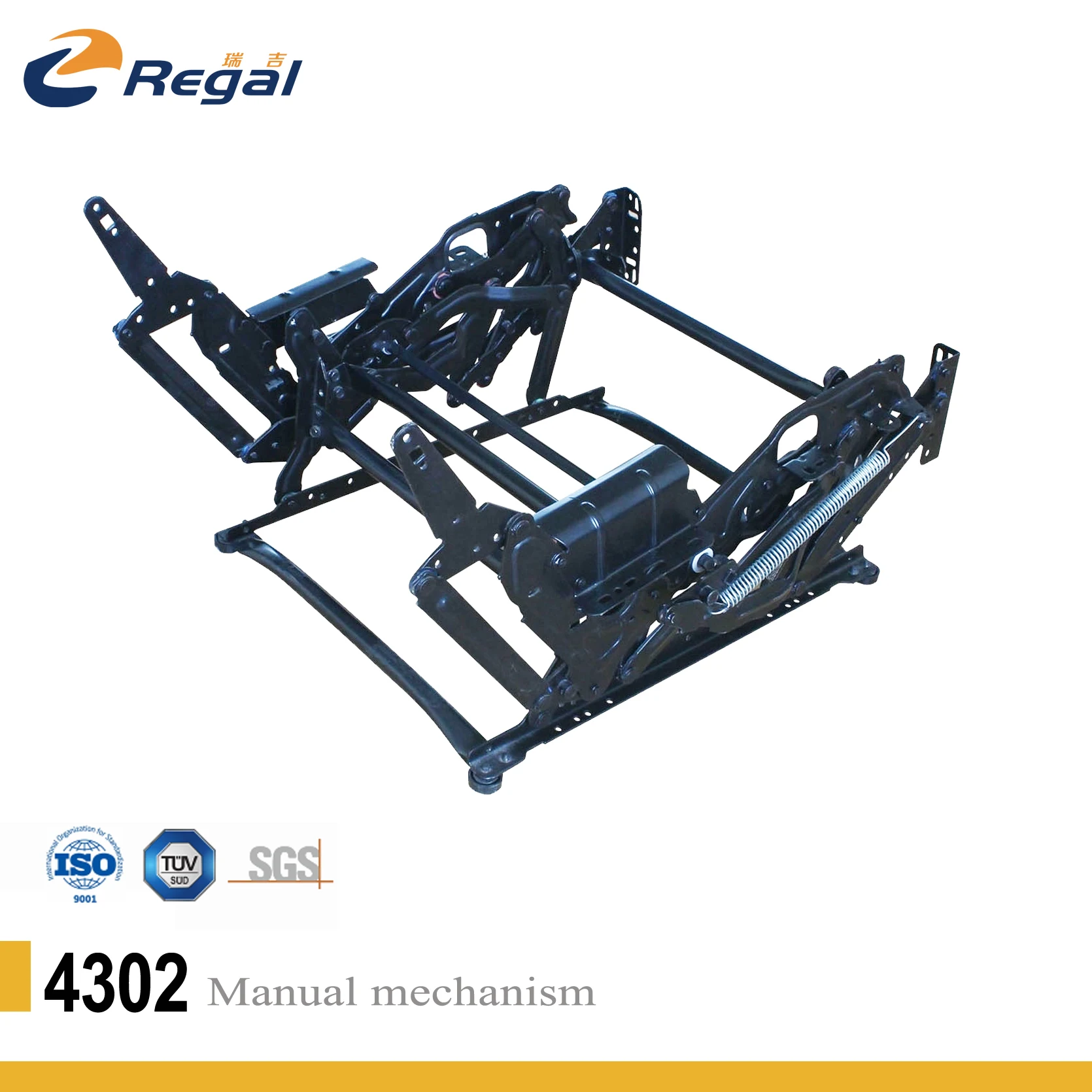 REGAL 4302 ручной нулевой стенкой для дивана с откидной спинкой механизм одиночный/вмещающее двоих/3 местный металлический раскладной стул recliner рамки части