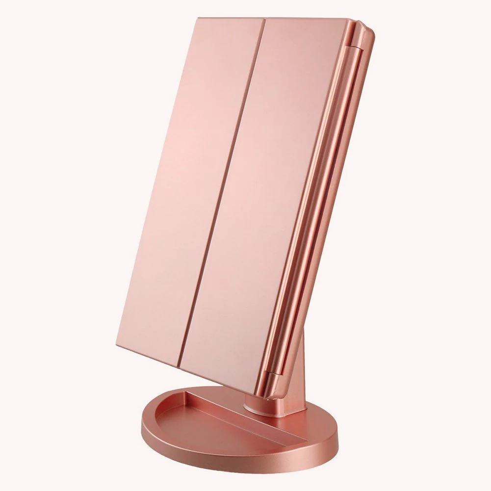 CHAMBERLIAN Durable Cosmetic Metal Rotatable magic mirror with tray