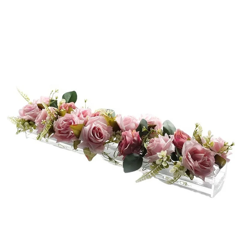 YYZ 12 Holes High Transparency Artificial Flowers Boxes Display Flower Gift Box Packaging For Home Wedding Decoration