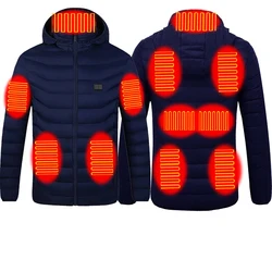 YAPU 2022 heating padded jacket 5v winter mens puffer down coat heater plus size heated cold thermal jacket electric jacket