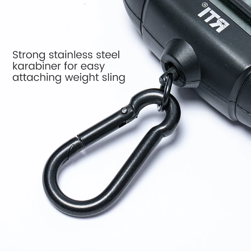 Multi-Mode Pound/Ounces & Kilograms Water Resistant 110LB 50KG Digital Fishing Scale with Foldable T Bar Handle