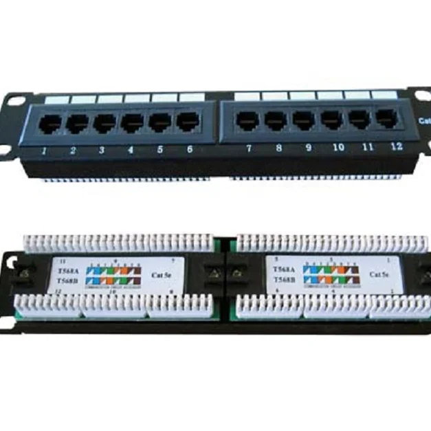 Cat5e UTP 12PORT Patch Panel (Krone/110