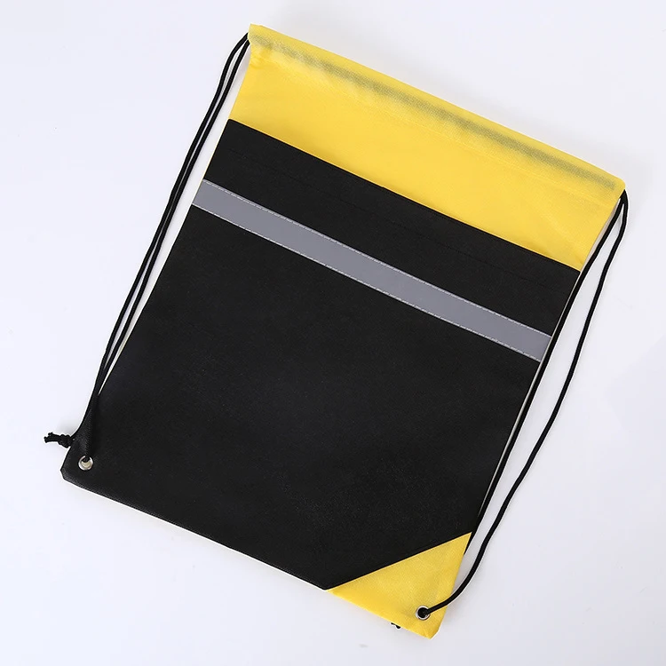 Оптовая продажа, индивидуальный рекламный многоразовый перерабатываемый нетканый мешок на шнурке