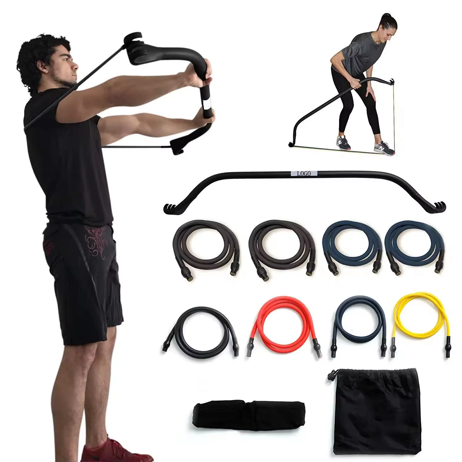 Exercise Workout Resistance Bands Fitness Bow Arrow And Bow Set