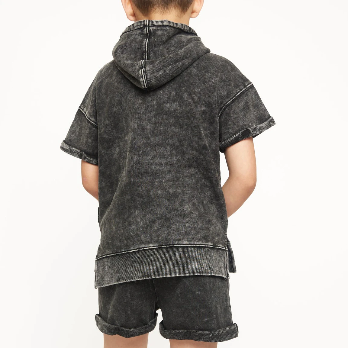 Custom OEM kids Sportswear Soft bamboo Cotton Baby Girls Hoodie Tops Pants Outfits Letter Spring Fall Casual short sleeve hoodie