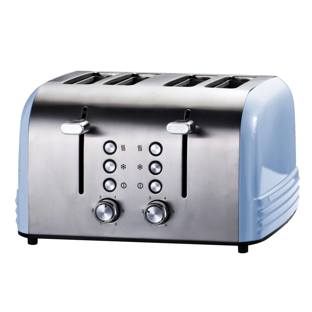 Home Use Electric 1500W 4 Slice Bread Toaster Automatic Stainless Steel Sandwich Toaster