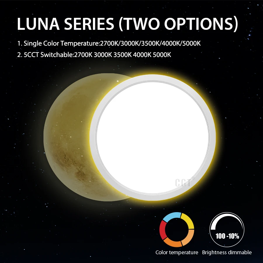 Easy Installation Indoor Lighting Flush Mount 5CCT Selectable 24W 32W 12inch 16inch 5 Years Warranty LED Ceiling Light