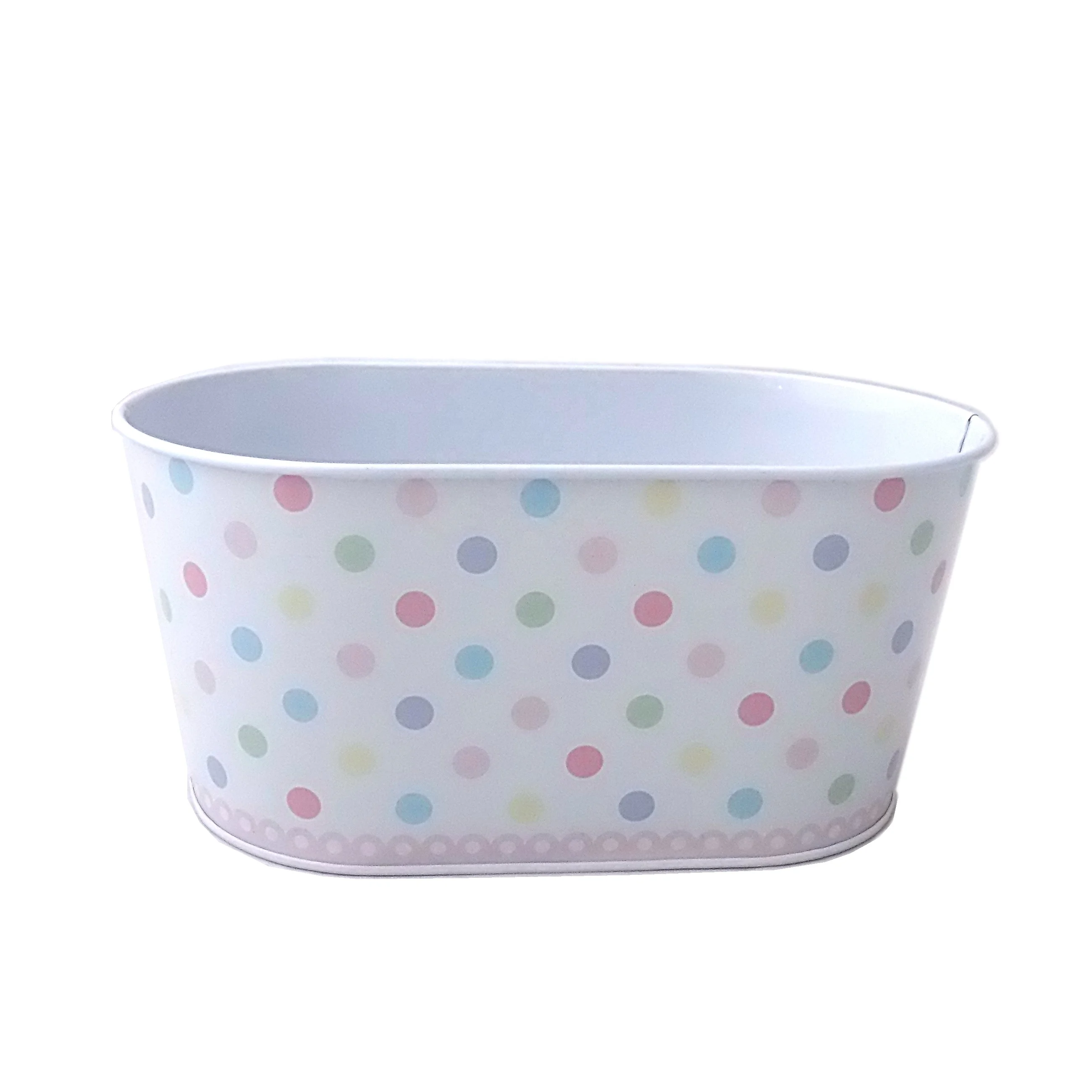 Metal Flower Pot Oval Bucket For Garden Mini Bucket For Candy