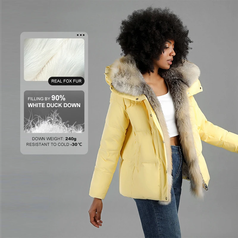 Korea Fashion Women Puffer Bubble Goose Down Ladies Jackets Coats Winter Fashion Women Puff Jackets