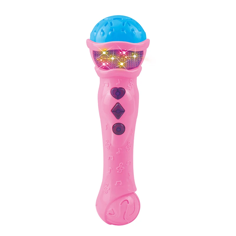 New gift cute mike toys musical karaoke flashing wireless kids toy microphone