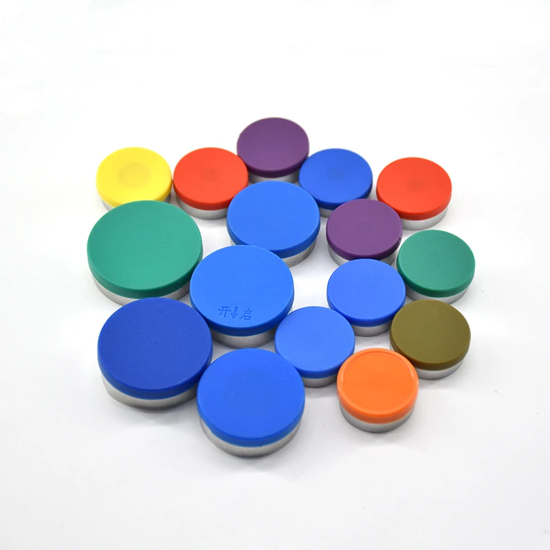 customization aluminum foil cap 28mm flat aluminum plastic cover 28mm flip cap
