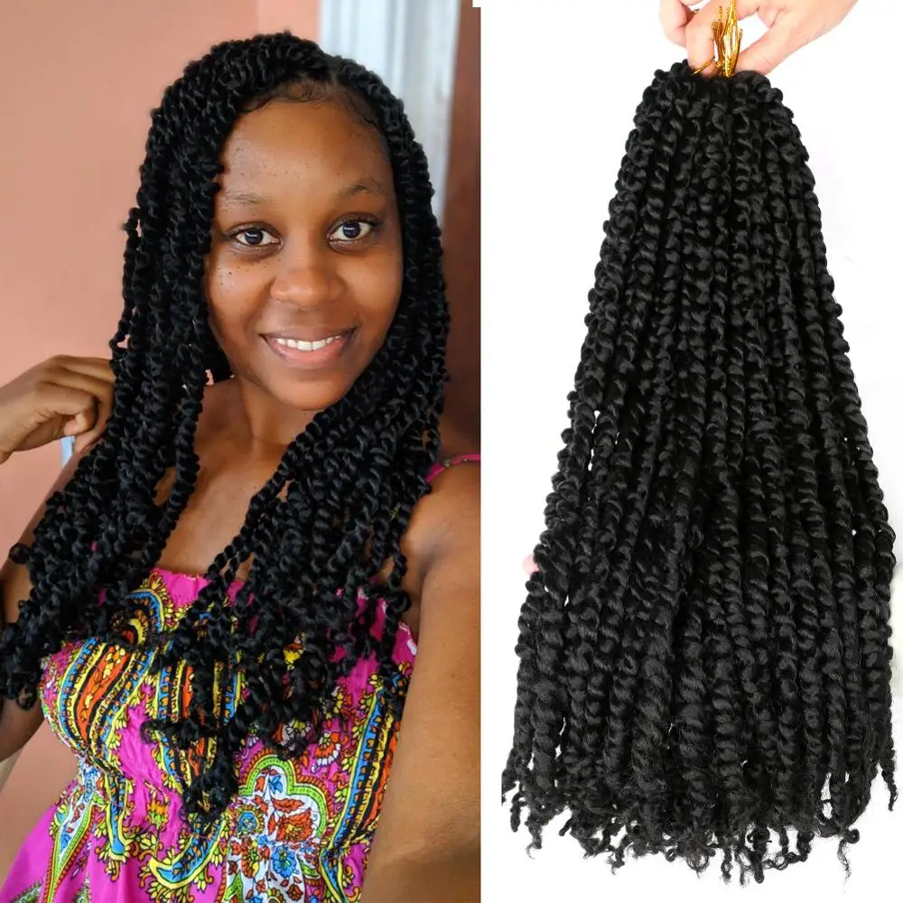 Hot sell cheap 3 piece Passion Twist Hair 18inch Water Wave passion twist 24 root