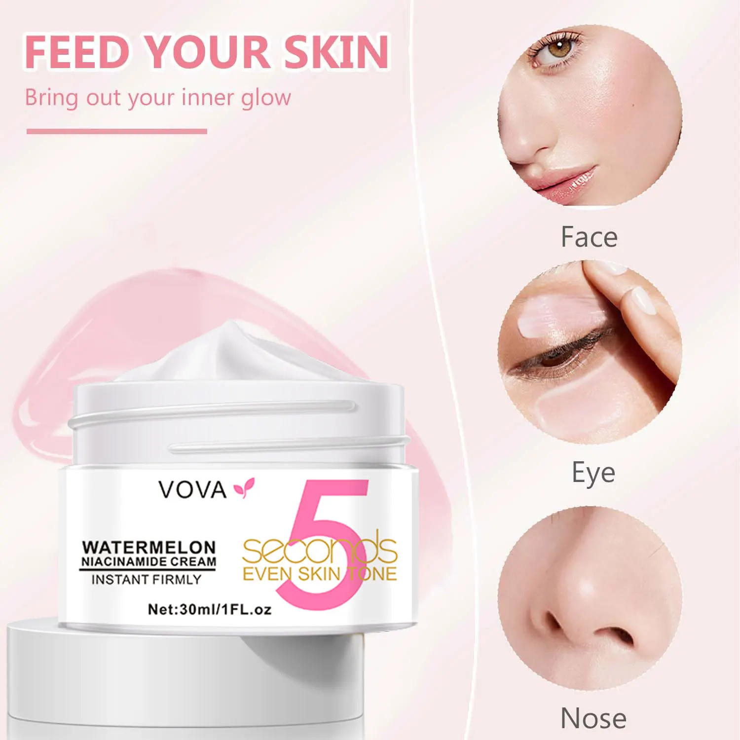 Watermelon Nicotinamide Cream 30ml Moisturize Anti-wrinkle Remove Dry Skin and Freckle Replenish Water Face