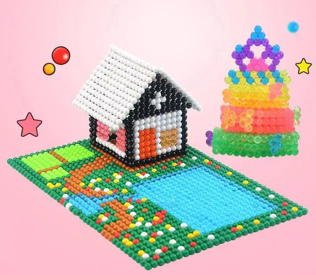 Beads Kit DIY Toys Magic Water Sticky Beads Set with All Craft Tool Accessories For Kids