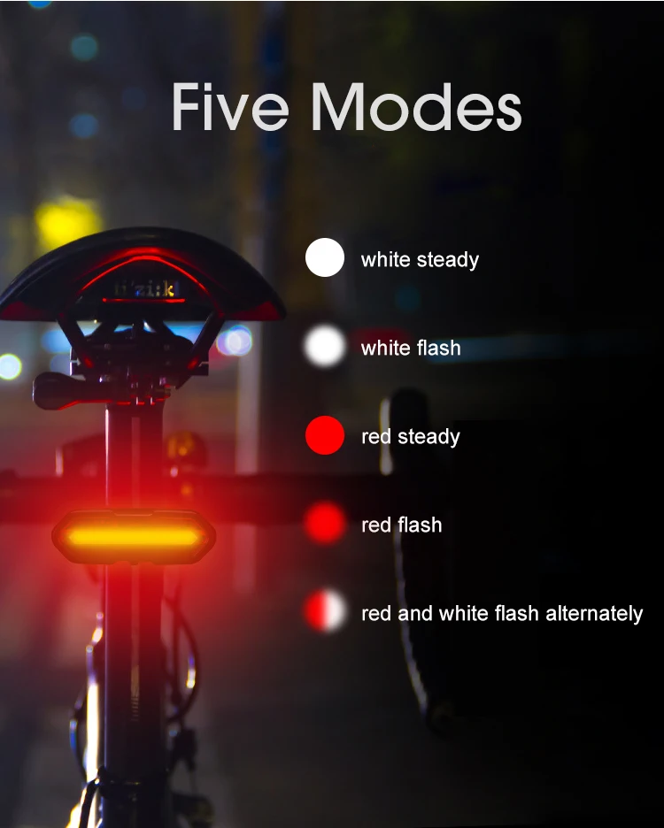 U-IDEAL Cycling Taillight Led Waterproof USB Riding Rear Light