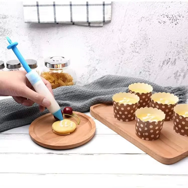 4 pcs Cake Tools Decoration food writing pen DIY silicone decoration pen Tools Cake Decorating Pen Sustainable Cake tool set