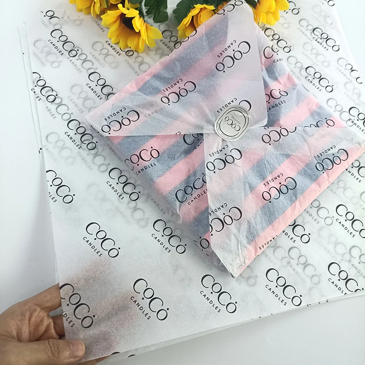 Fashion customized tissue paper with company logo, printed gift/clothes packaging wrapping tissue packing shoes for roll/sheet