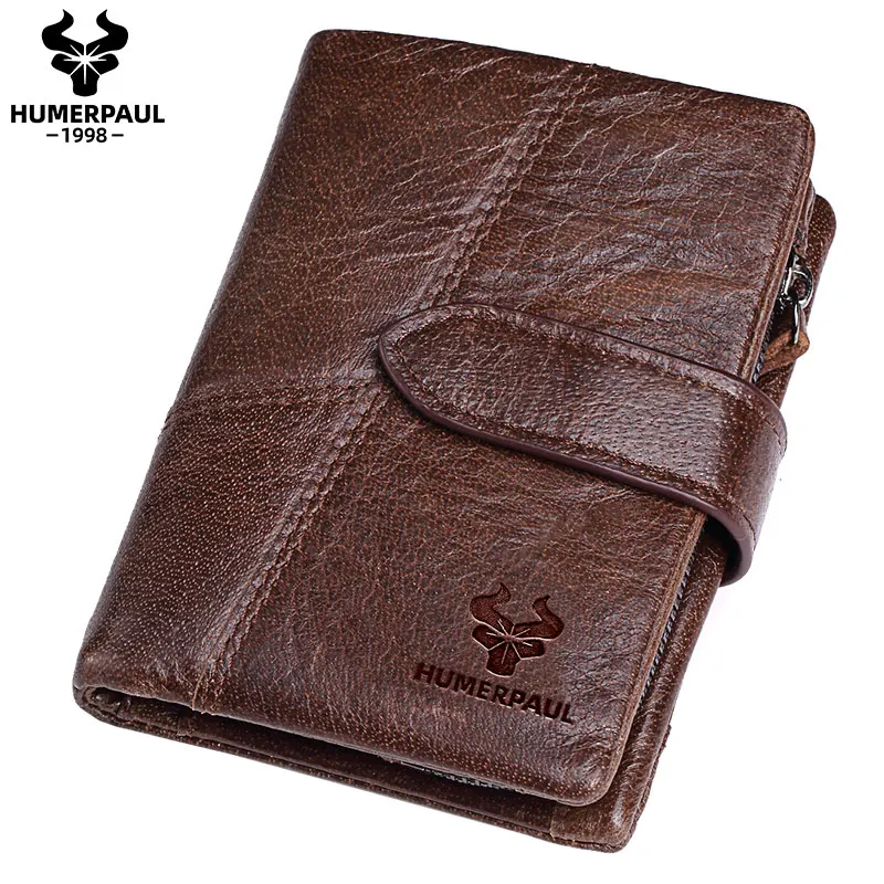 TS Dropshipping Leather Wallet Genuine Mens Leather Wallet  With Portfolio Small Purse  Custom Leather Wallet