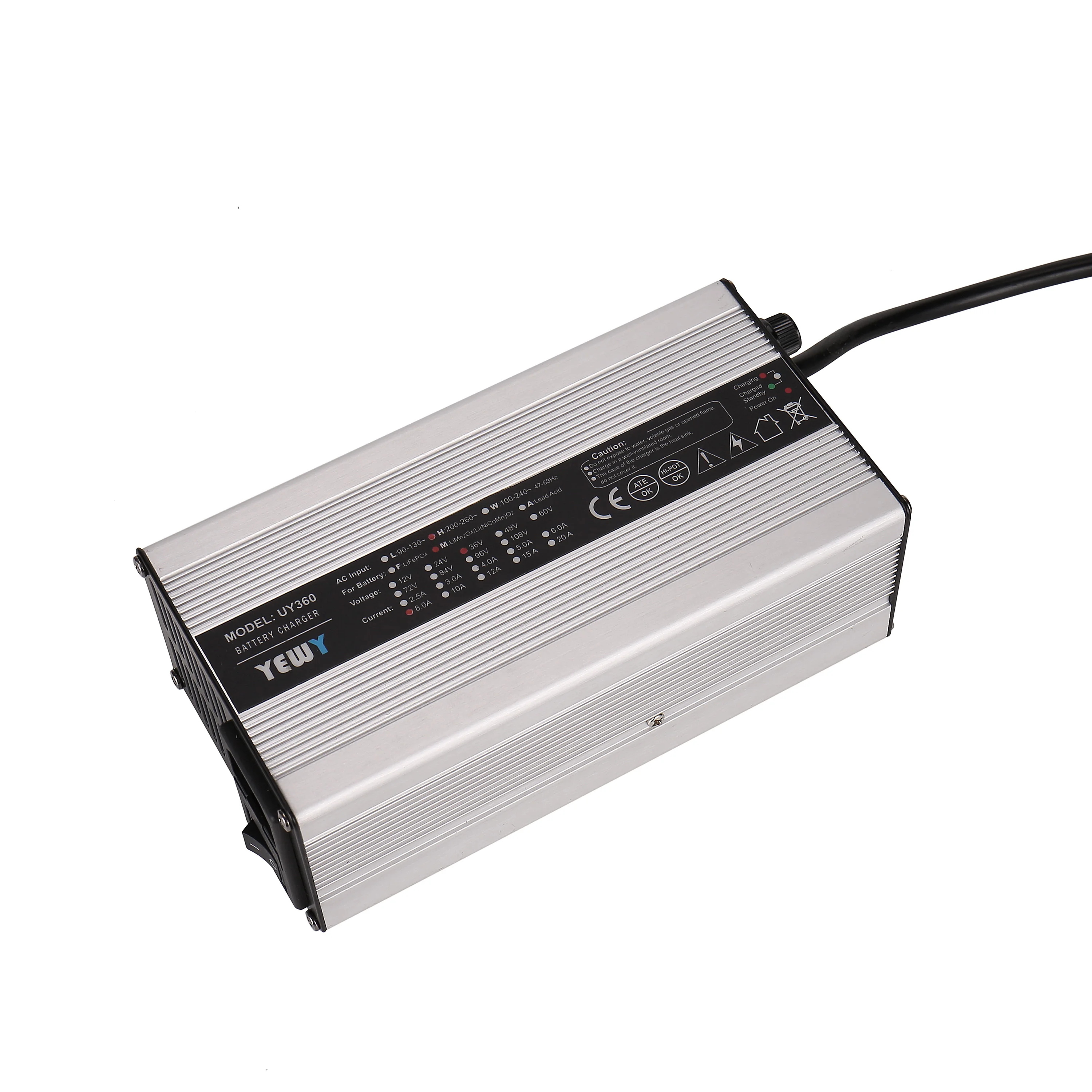 Customized Smart 12V 24V 36V 48V Lifepo4 Battery Charger Portable Fast Charger Compatible With Lead Acid Lithium Ion Battery
