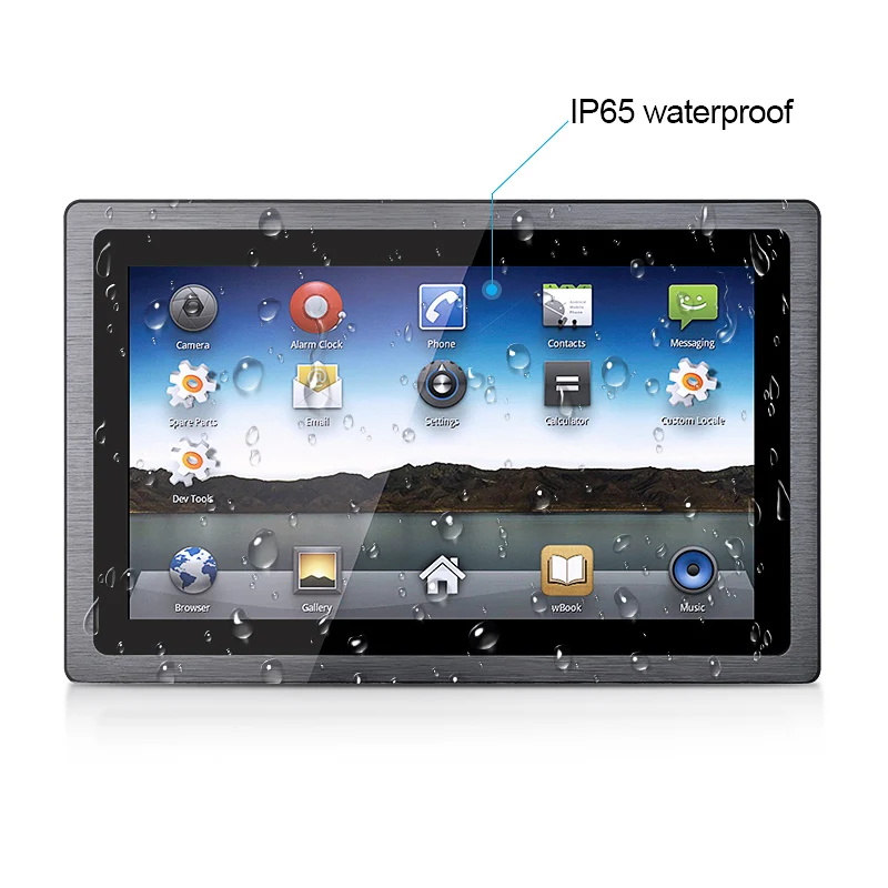 21.5 Inch Fanless Waterproof Aio Panel Pc Industrial Linux Capacitive Touch Screen Panel Pc Wall Mounted Pc