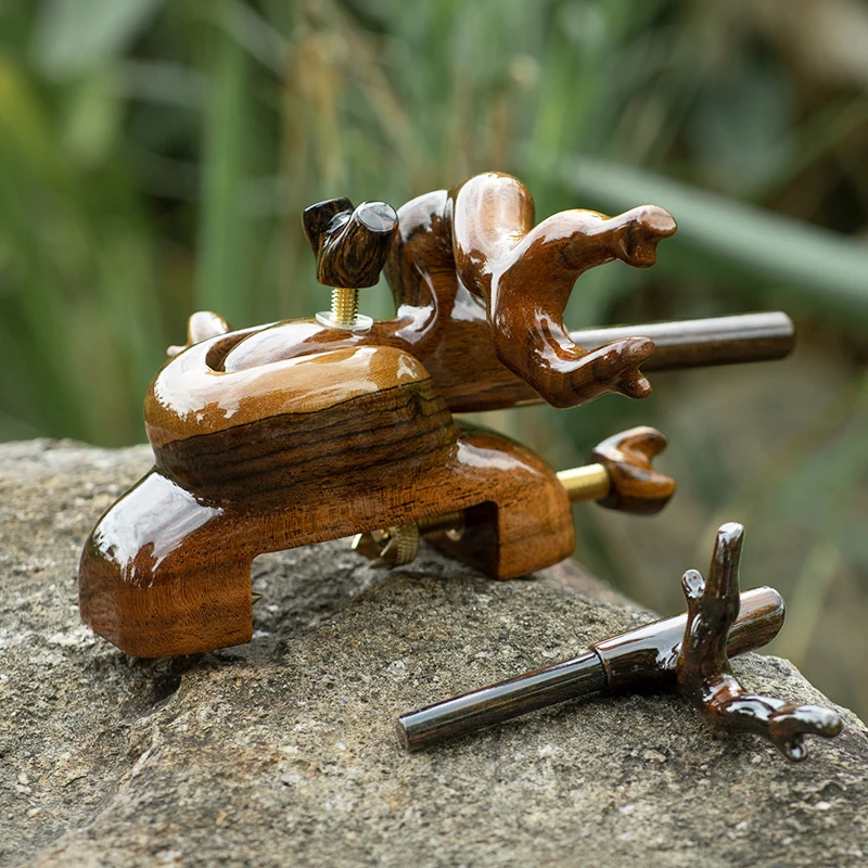 new arrival LINNHUE Fishing Rod Holder Adjustable Wooden Rod Fishing Asian element Accessories Bracket Fishing Rack Tool