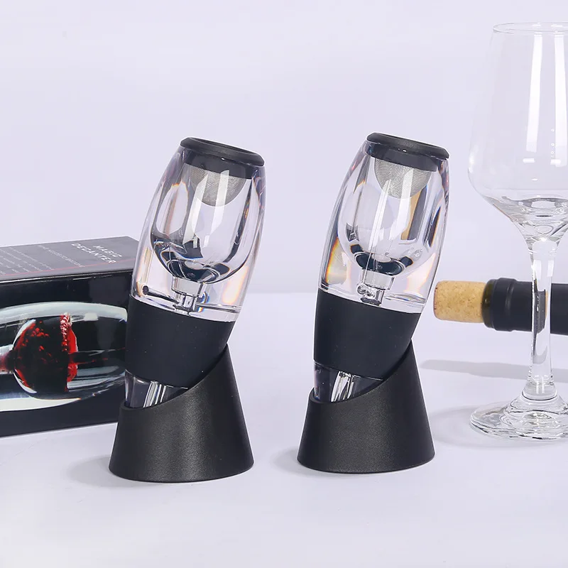 Carafe verseur de vin Wine Aerator Aerating Pourer Spout and Decanter With Holder Filter Magic Wine Aerator Decanter Set