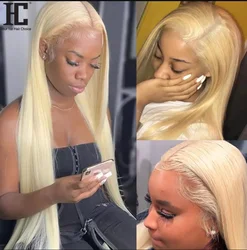 #613 Blonde Deep Wave Wigs  Remy Brazilian Human Hair Lace Frontal Wigs Pre Plucked Honey Blonde  Lace Wigs With Baby Hair