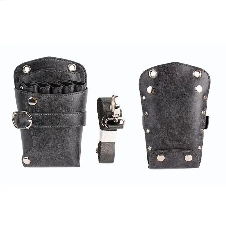 High quality  Pu Leather Hairdressing tools Bag Cutting Shear Pouch Barber Holster Salon Tool Hairdresser Leather Scissor Holder