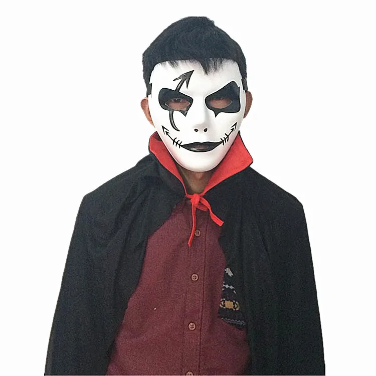 Halloween Party Decoration Mask Ghost Step Dance White Street Dance Hand Painted Mask Masquerade Masquerade Plastic party Mask
