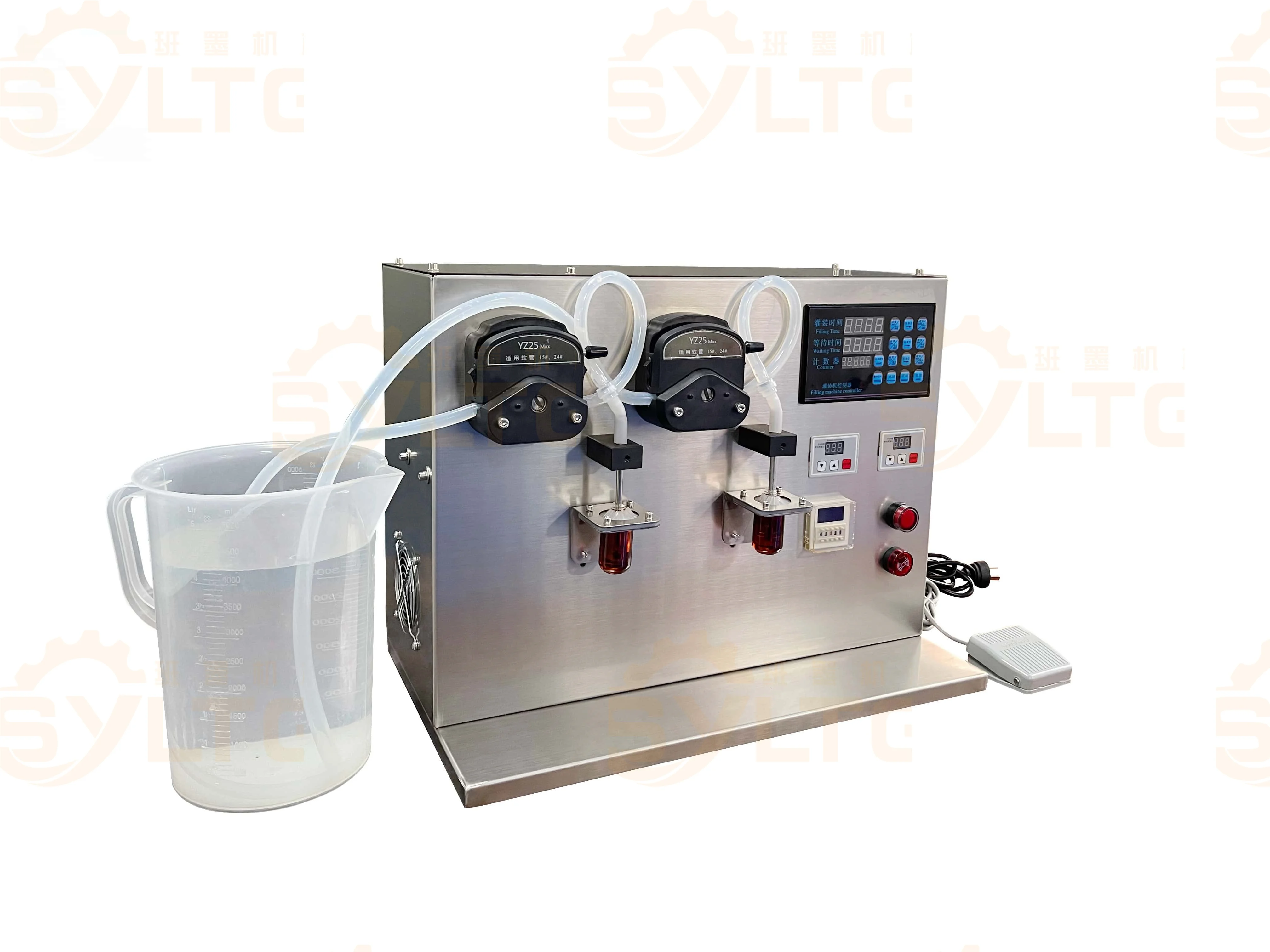 Double Nozzles Semi-Automatic Nail Polish Table Top UV Gel Glue Dipping Liquid Small Bottle Water Oil Filling Machine
