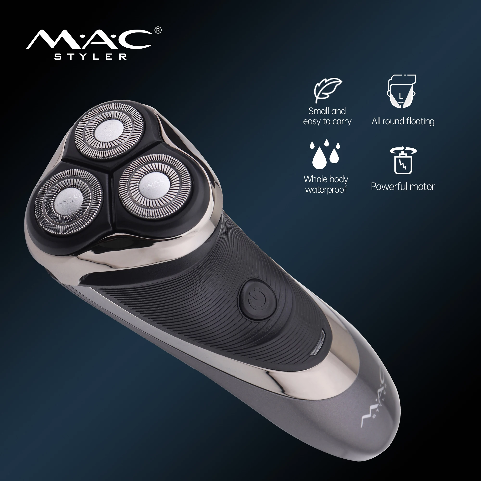 Hot sale 2023 Chinese Factory New Product 3 Blades Electric Razor Washable Beard Shaver Wet and Dry Waterproof for Man