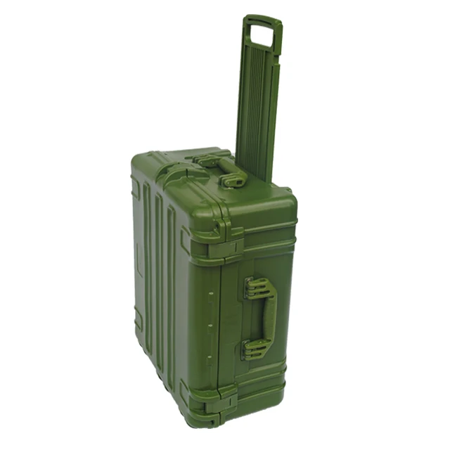 
OEM customized waterproof plastic trolley flight case with two wheels 