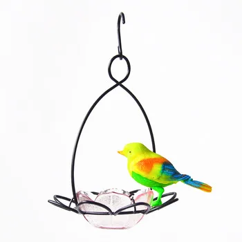Hanging glass bowl  for Bird  Bird Feeder