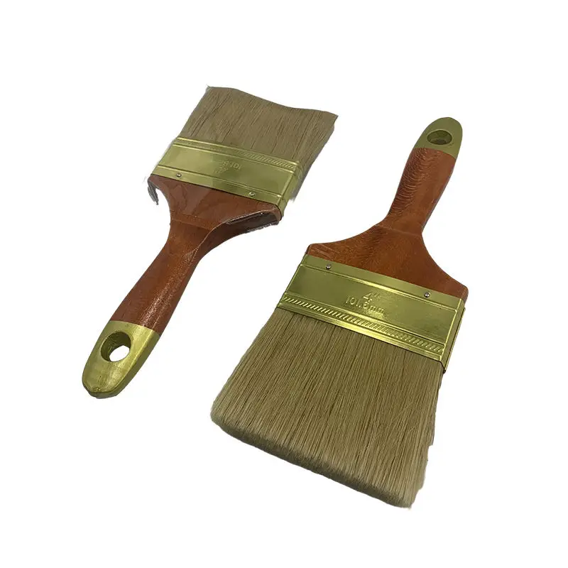 Higher Quality Pig Bristle Red Wood Handle Brush Set Hair Wooden Synthetic Filament Wall Toolsbristle Painting Brush Set