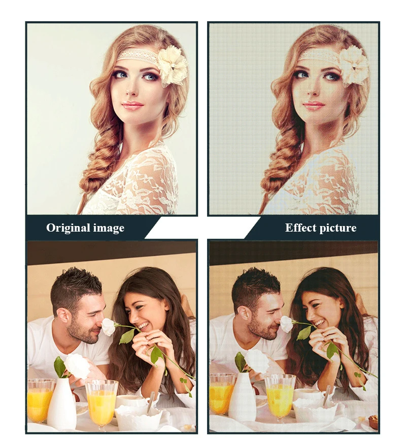 Custom Wholesale Bee White Horse Animal Pattern Rose Supplier Diy Diamond Painting