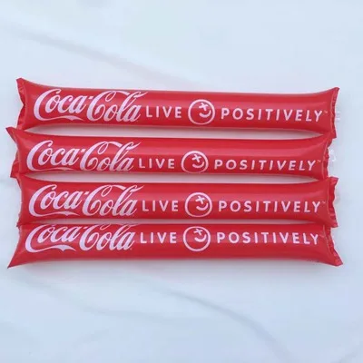 
customized pong pong thunder stick balloon inflatable cheering fan sticks 