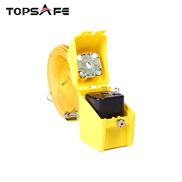 Flashing 2 Pce 6V Battery Yellow Flashing LED Remote Control barrier Warning Light